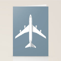 747-400 Jumbo Jet Airliner Aircraft - Slate Stationery Card