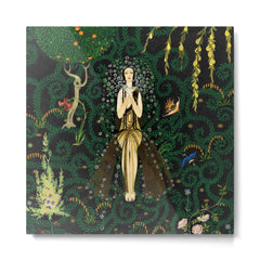 1921 Classical Masterpiece 'Flowers and Flames' by Kay Nielsen Metal Print