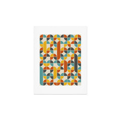 1970s Colors Mid Century Modern Geometric Pattern Art Print