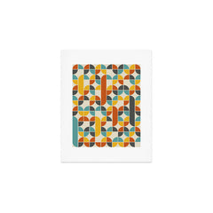 1970s Colors Mid Century Modern Geometric Pattern Art Print
