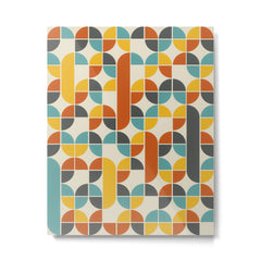 1970s Colors Mid Century Modern Geometric Pattern Metal Print