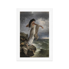"Death of Sappho" by Miguel Carbonell Selva (1881) Art Print