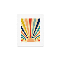 60s retro sun Art Print