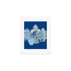 4 Four 4 Blue and White Ginger Jars Art Print
