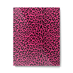 2000s leopard-black on hot pink Metal Print