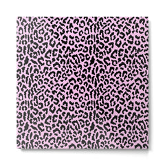 2000s leopard-black on palest pink Metal Print