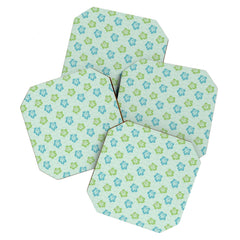 2000s y2k hibiscus pattern Coaster
