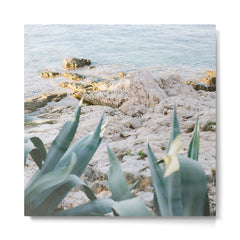 A few steps from the ocean | Fine art Croatia travel photography print | Coastal sea wall art Metal Print