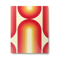 70s Retro Sun Metal Print
