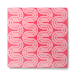 70s Throwback Wavy Stripes Pattern Metal Print