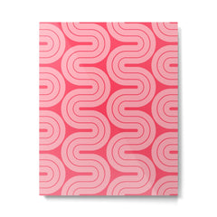 70s Throwback Wavy Stripes Pattern Metal Print