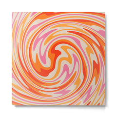 70s Retro Swirl Color Abstract Metal Print