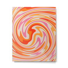 70s Retro Swirl Color Abstract Metal Print