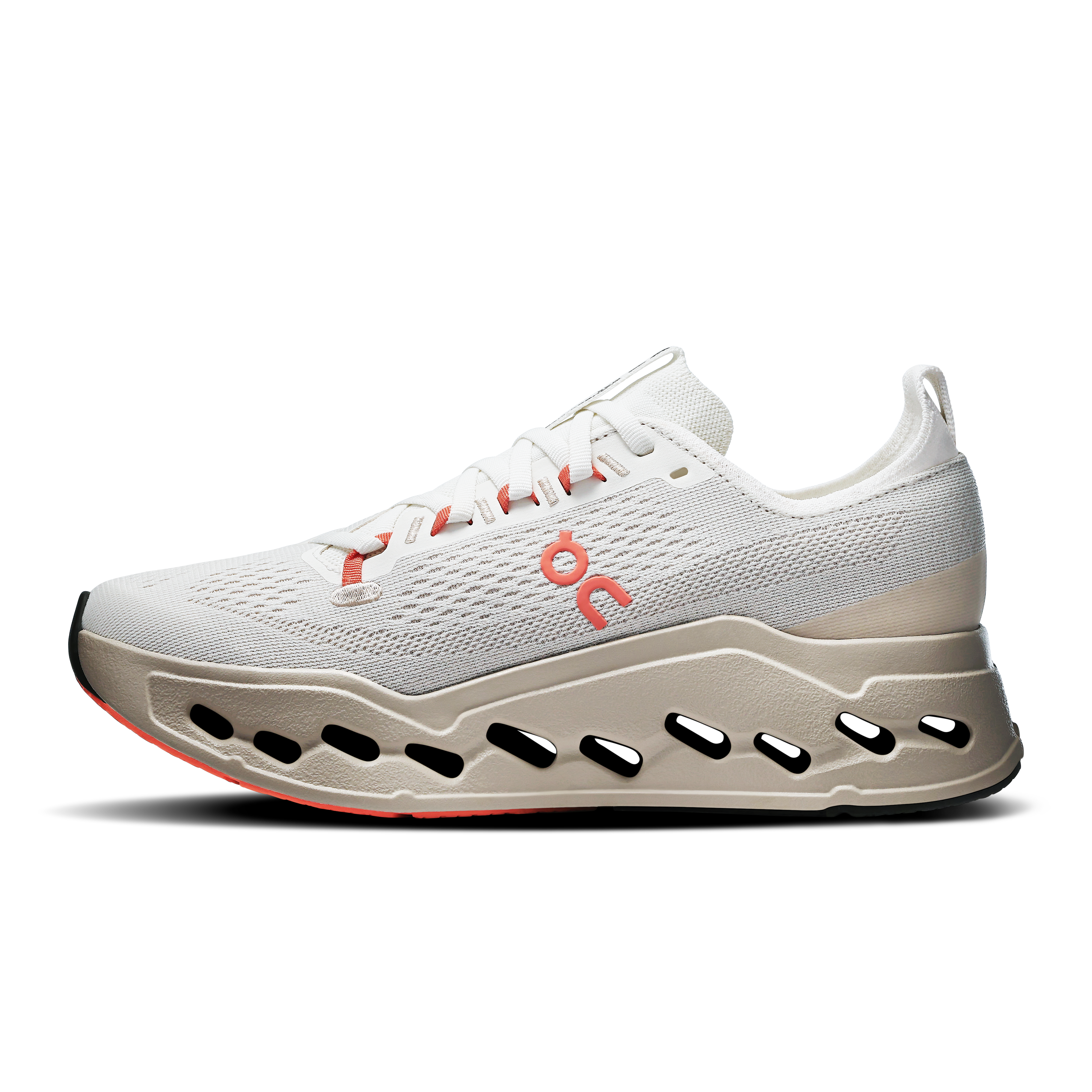 On Running Women's Cloudsurfer Max Shoes - Ivory / Salmon