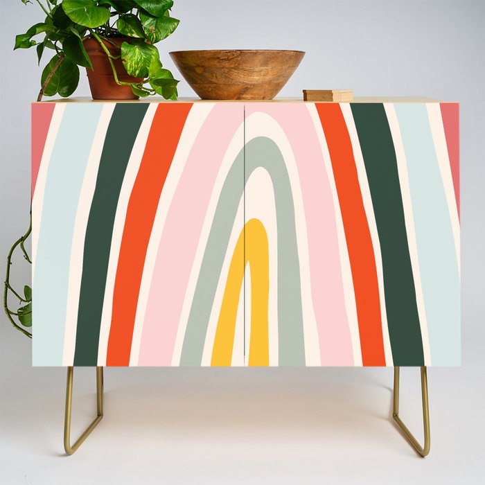 70s Vintage Rainbow Credenza