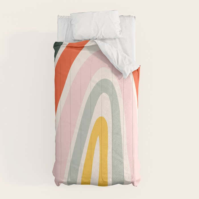 70s Vintage Rainbow Comforter