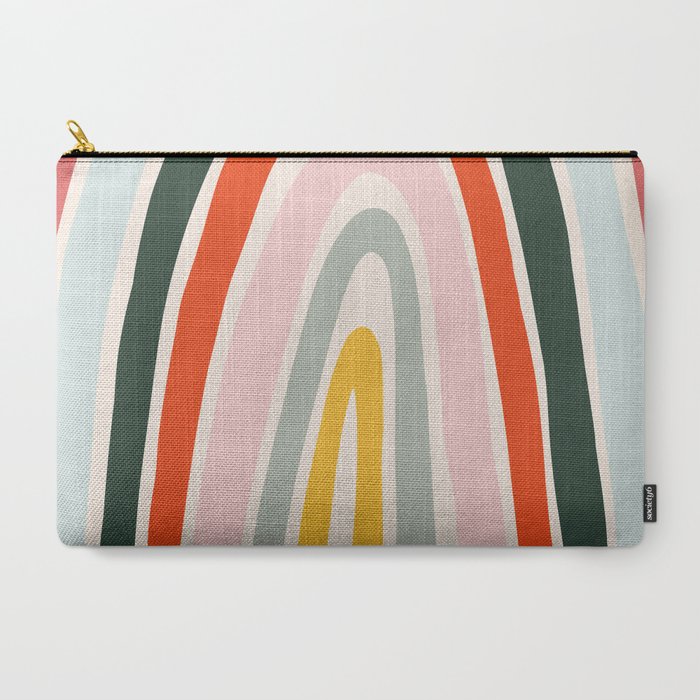 70s Vintage Rainbow Carry All Pouch