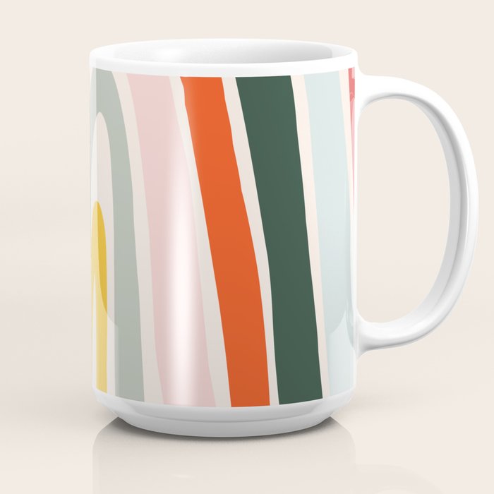 70s Vintage Rainbow Coffee Mug