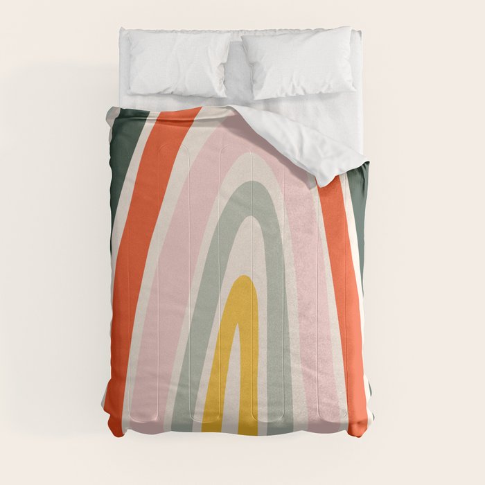 70s Vintage Rainbow Comforter