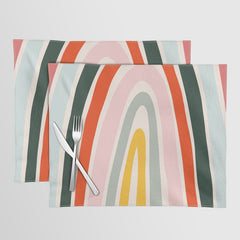 70s Vintage Rainbow Placemat