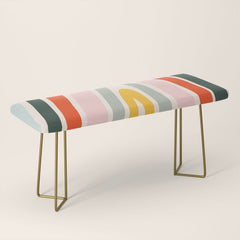 70s Vintage Rainbow Bench