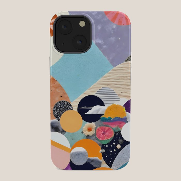 A Fantastic Journey, Graphic Collage Eclectic, Cutout Pop Art Contemporary, Snow Mountain Winter Textures Patterns, Geometric Digital iPhone Case