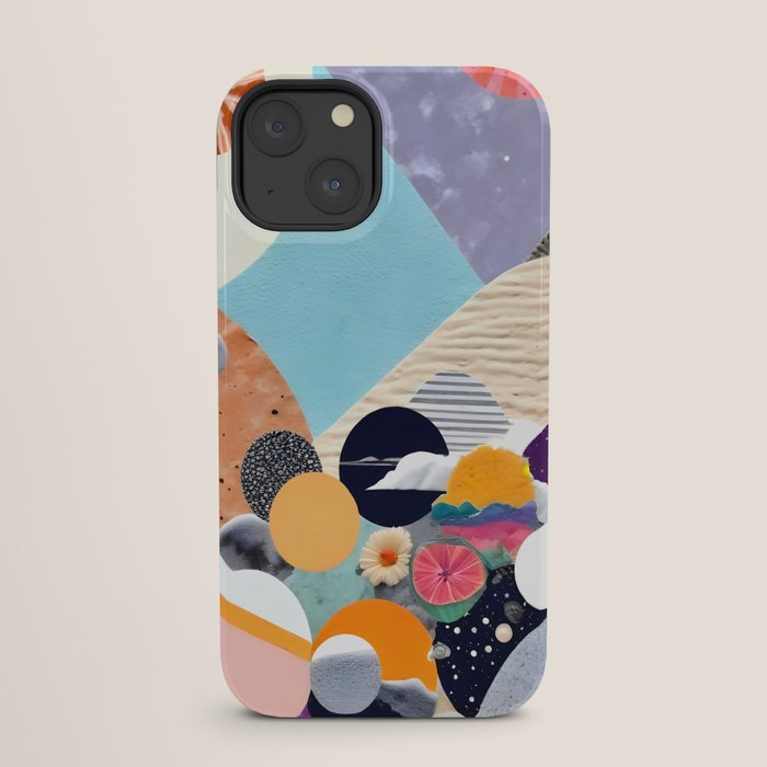 A Fantastic Journey, Graphic Collage Eclectic, Cutout Pop Art Contemporary, Snow Mountain Winter Textures Patterns, Geometric Digital iPhone Case