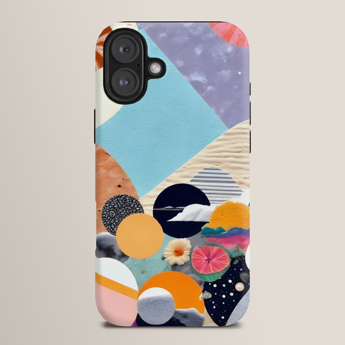 A Fantastic Journey, Graphic Collage Eclectic, Cutout Pop Art Contemporary, Snow Mountain Winter Textures Patterns, Geometric Digital iPhone Case