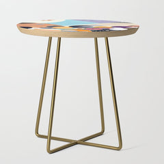 A Fantastic Journey, Graphic Collage Eclectic, Cutout Pop Art Contemporary, Snow Mountain Winter Textures Patterns, Geometric Digital Side Table