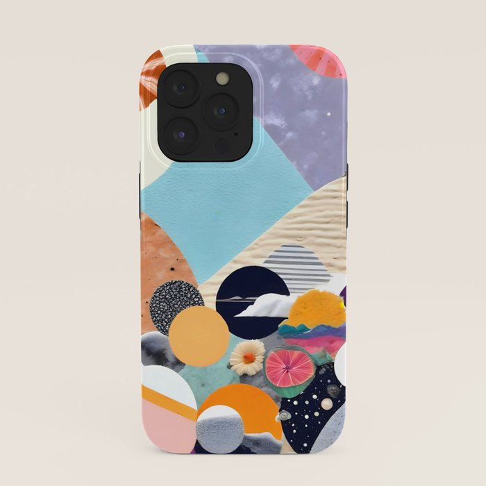 A Fantastic Journey, Graphic Collage Eclectic, Cutout Pop Art Contemporary, Snow Mountain Winter Textures Patterns, Geometric Digital iPhone Case