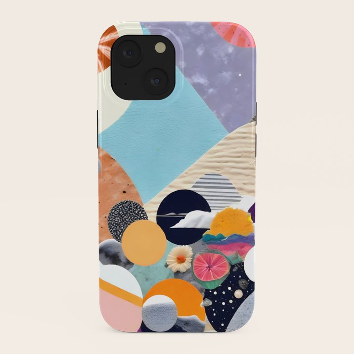 A Fantastic Journey, Graphic Collage Eclectic, Cutout Pop Art Contemporary, Snow Mountain Winter Textures Patterns, Geometric Digital iPhone Case