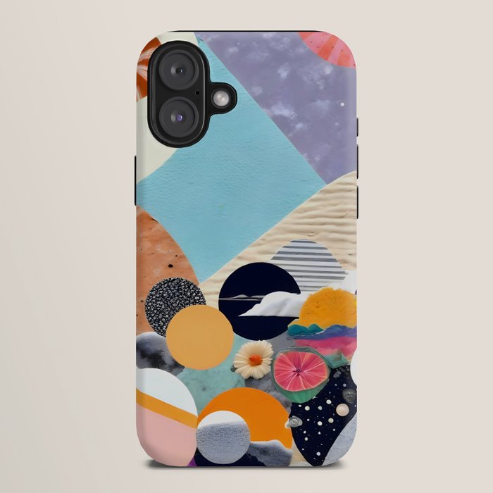 A Fantastic Journey, Graphic Collage Eclectic, Cutout Pop Art Contemporary, Snow Mountain Winter Textures Patterns, Geometric Digital iPhone Case