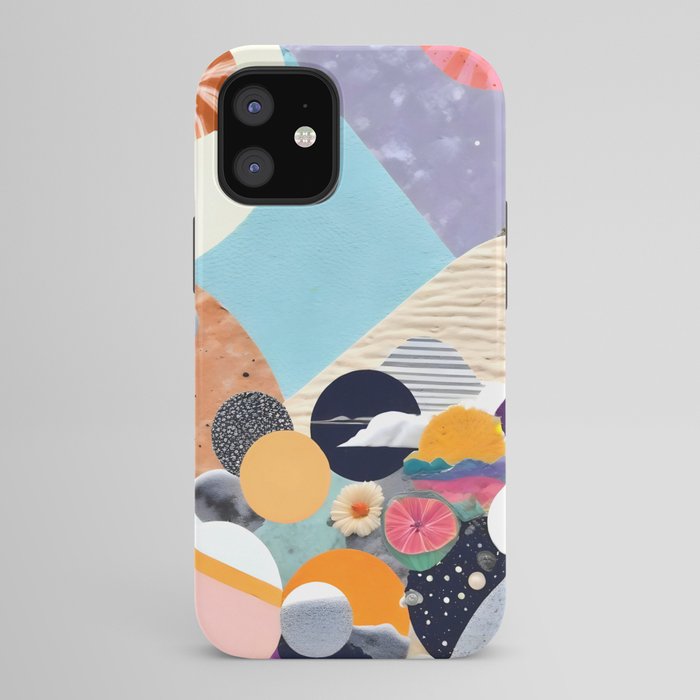 A Fantastic Journey, Graphic Collage Eclectic, Cutout Pop Art Contemporary, Snow Mountain Winter Textures Patterns, Geometric Digital iPhone Case