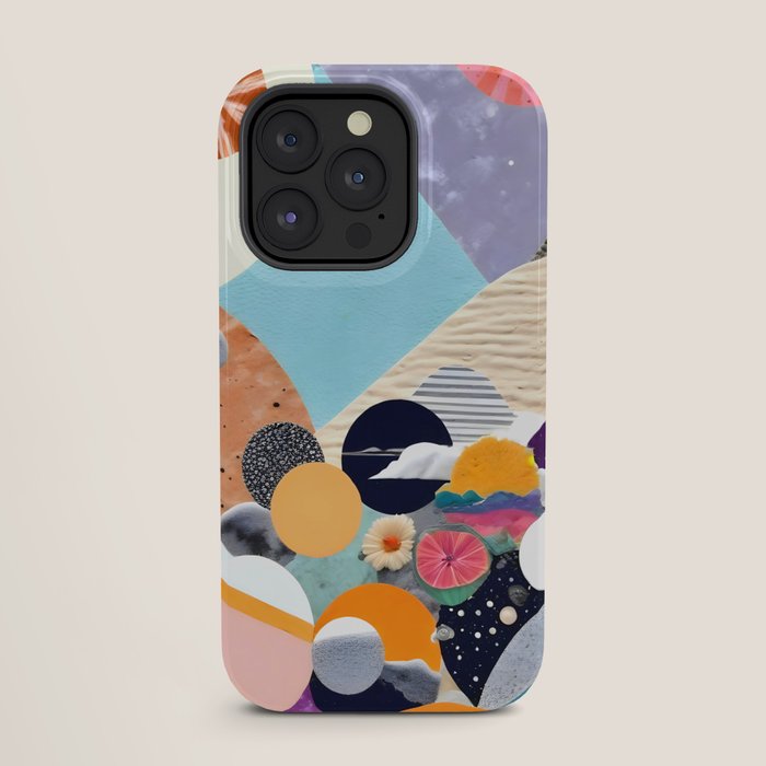 A Fantastic Journey, Graphic Collage Eclectic, Cutout Pop Art Contemporary, Snow Mountain Winter Textures Patterns, Geometric Digital iPhone Case