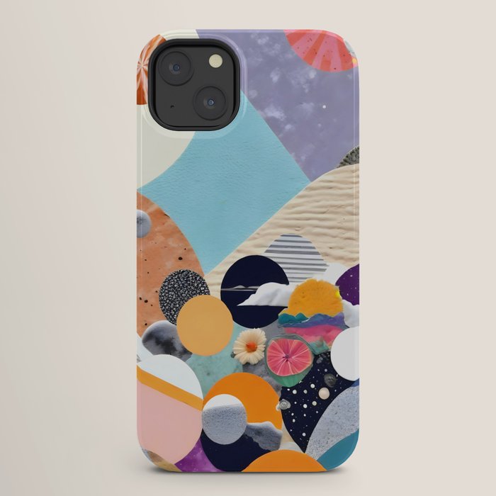 A Fantastic Journey, Graphic Collage Eclectic, Cutout Pop Art Contemporary, Snow Mountain Winter Textures Patterns, Geometric Digital iPhone Case