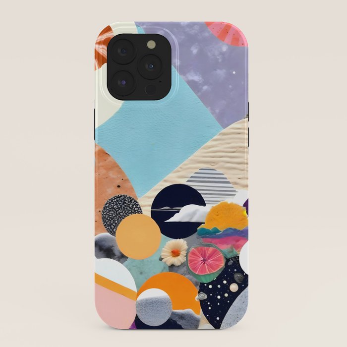 A Fantastic Journey, Graphic Collage Eclectic, Cutout Pop Art Contemporary, Snow Mountain Winter Textures Patterns, Geometric Digital iPhone Case