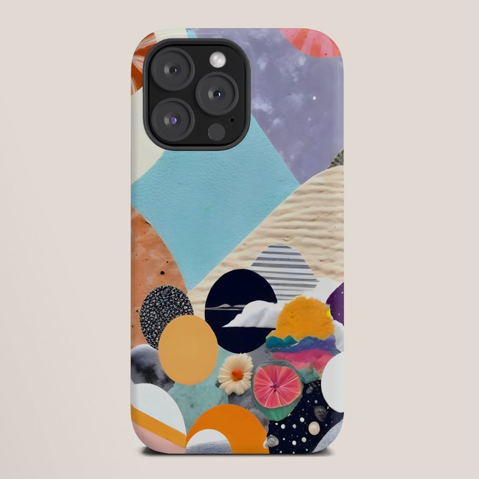 A Fantastic Journey, Graphic Collage Eclectic, Cutout Pop Art Contemporary, Snow Mountain Winter Textures Patterns, Geometric Digital iPhone Case
