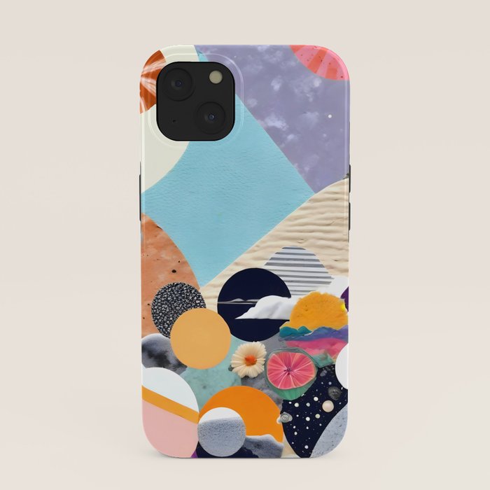 A Fantastic Journey, Graphic Collage Eclectic, Cutout Pop Art Contemporary, Snow Mountain Winter Textures Patterns, Geometric Digital iPhone Case
