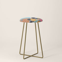 A Fantastic Journey, Graphic Collage Eclectic, Cutout Pop Art Contemporary, Snow Mountain Winter Textures Patterns, Geometric Digital Stool