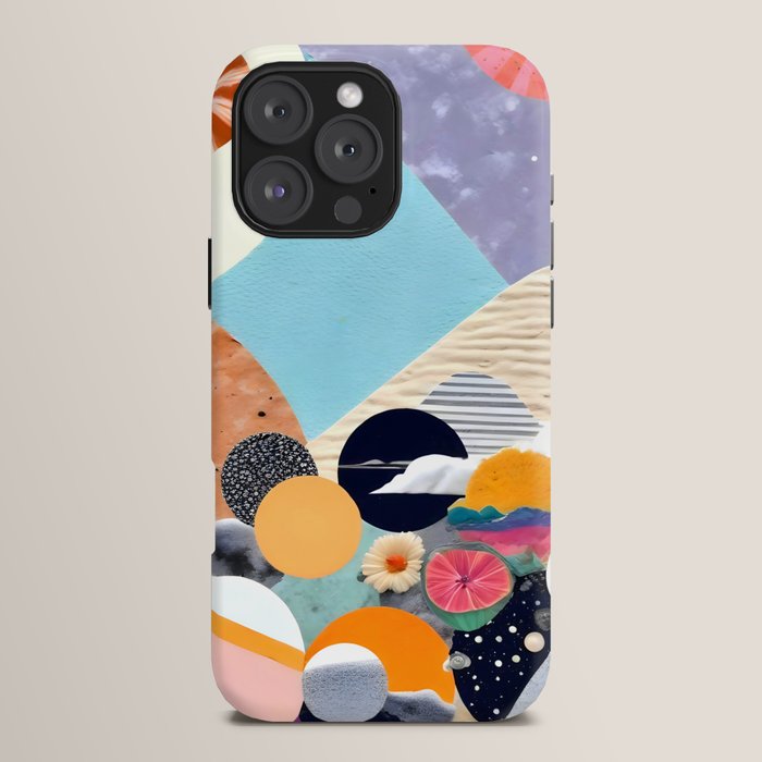 A Fantastic Journey, Graphic Collage Eclectic, Cutout Pop Art Contemporary, Snow Mountain Winter Textures Patterns, Geometric Digital iPhone Case