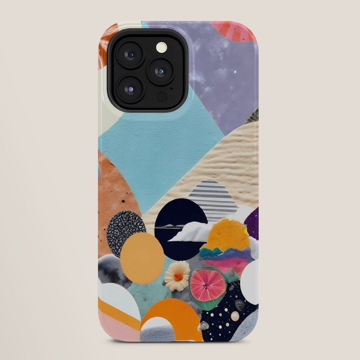A Fantastic Journey, Graphic Collage Eclectic, Cutout Pop Art Contemporary, Snow Mountain Winter Textures Patterns, Geometric Digital iPhone Case
