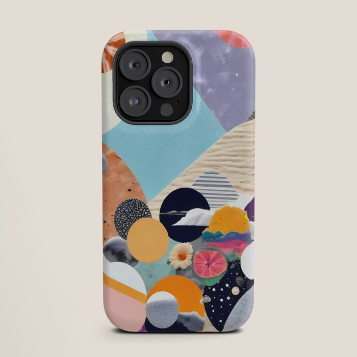 A Fantastic Journey, Graphic Collage Eclectic, Cutout Pop Art Contemporary, Snow Mountain Winter Textures Patterns, Geometric Digital iPhone Case