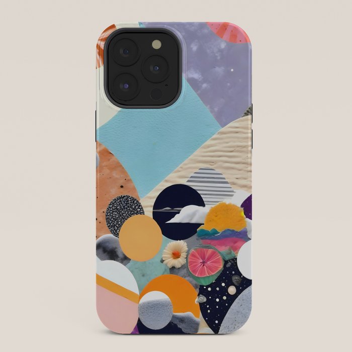 A Fantastic Journey, Graphic Collage Eclectic, Cutout Pop Art Contemporary, Snow Mountain Winter Textures Patterns, Geometric Digital iPhone Case