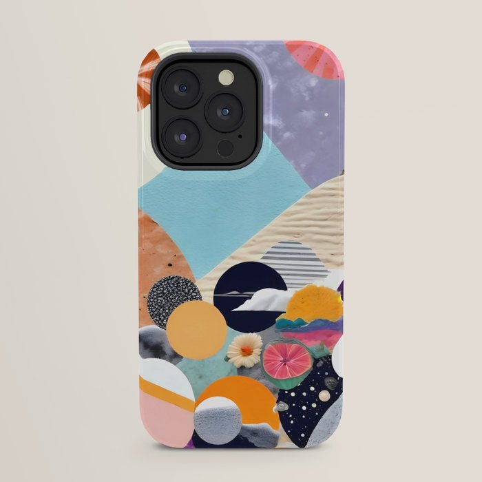A Fantastic Journey, Graphic Collage Eclectic, Cutout Pop Art Contemporary, Snow Mountain Winter Textures Patterns, Geometric Digital iPhone Case