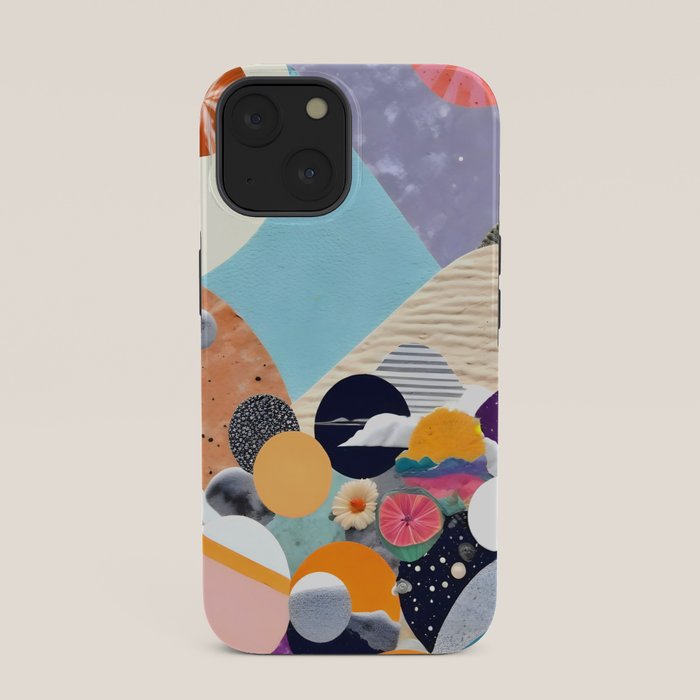 A Fantastic Journey, Graphic Collage Eclectic, Cutout Pop Art Contemporary, Snow Mountain Winter Textures Patterns, Geometric Digital iPhone Case