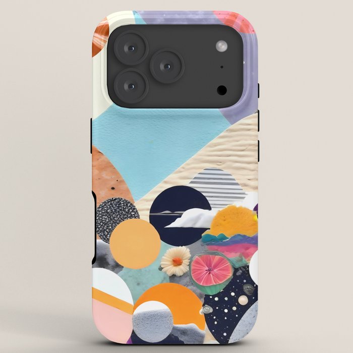 A Fantastic Journey, Graphic Collage Eclectic, Cutout Pop Art Contemporary, Snow Mountain Winter Textures Patterns, Geometric Digital iPhone Case