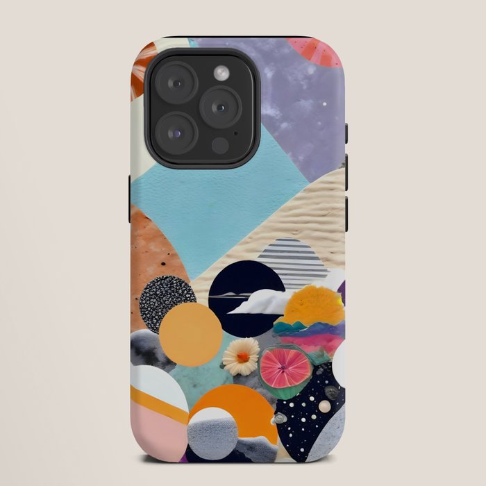 A Fantastic Journey, Graphic Collage Eclectic, Cutout Pop Art Contemporary, Snow Mountain Winter Textures Patterns, Geometric Digital iPhone Case