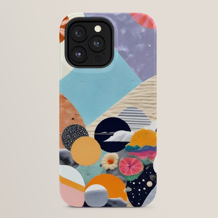 A Fantastic Journey, Graphic Collage Eclectic, Cutout Pop Art Contemporary, Snow Mountain Winter Textures Patterns, Geometric Digital iPhone Case