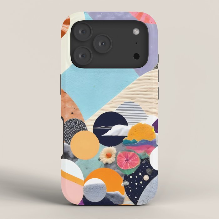 A Fantastic Journey, Graphic Collage Eclectic, Cutout Pop Art Contemporary, Snow Mountain Winter Textures Patterns, Geometric Digital iPhone Case