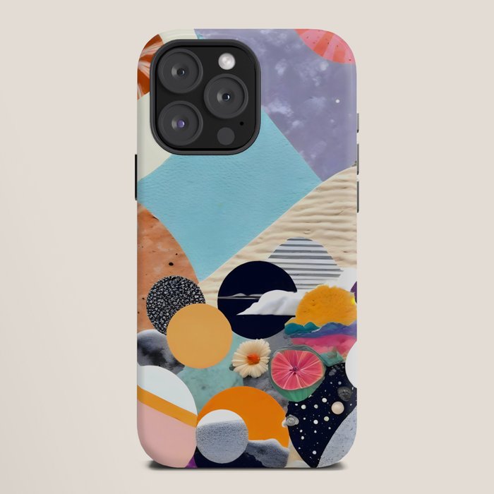 A Fantastic Journey, Graphic Collage Eclectic, Cutout Pop Art Contemporary, Snow Mountain Winter Textures Patterns, Geometric Digital iPhone Case
